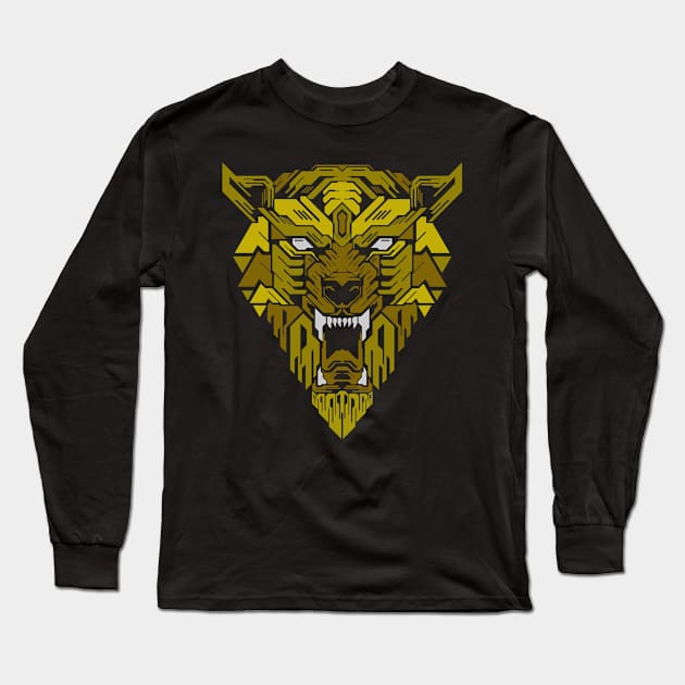 Geometric Wolf Long Sleeve T-Shirt by Tuye Project